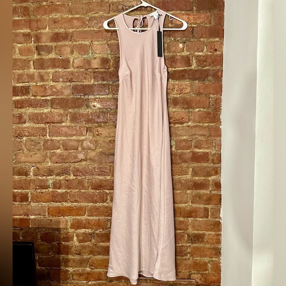 NWT House of Harlow Blush Pink Silky Maxi Dress